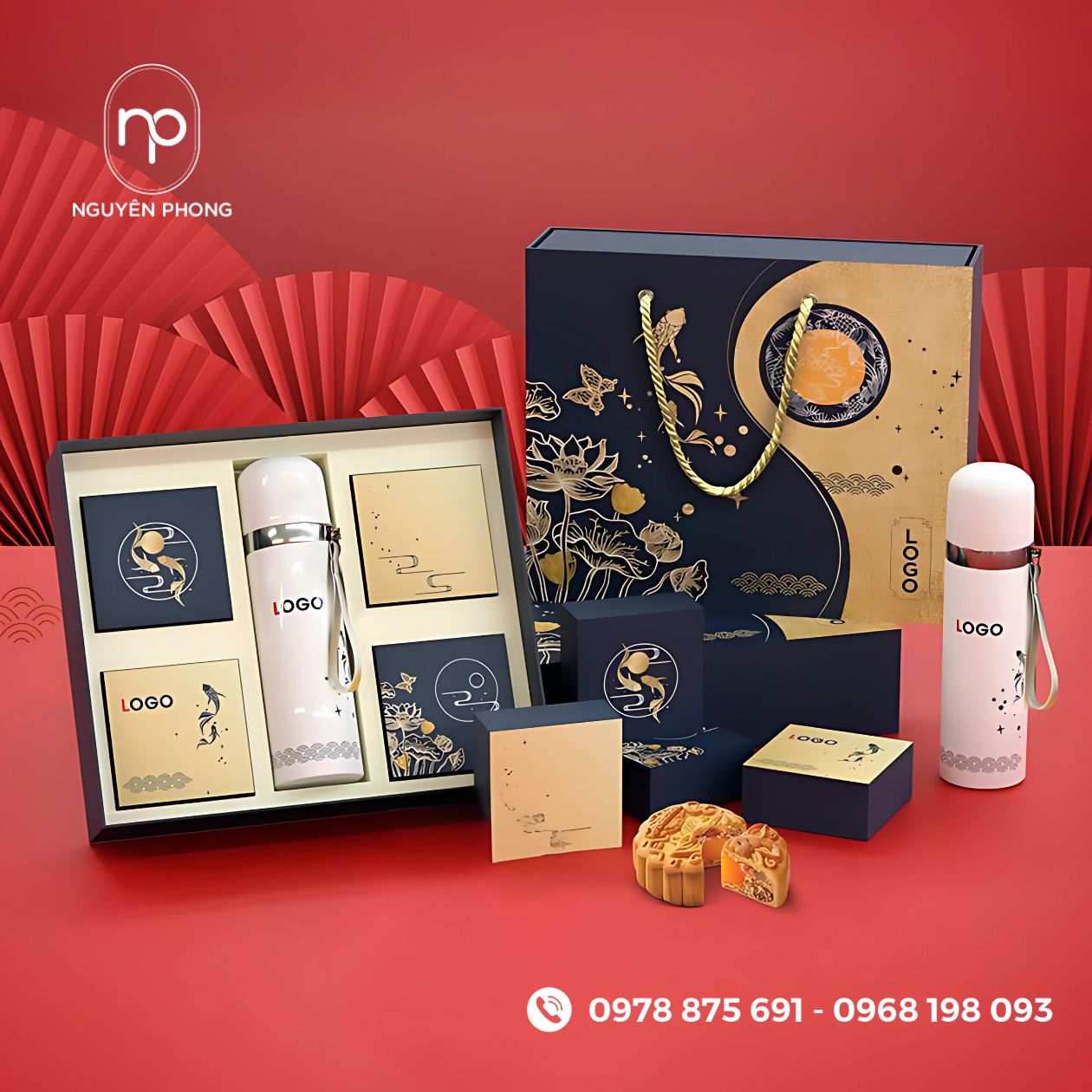 Mẫu in hoa văn trên hộp đựng quà tặng